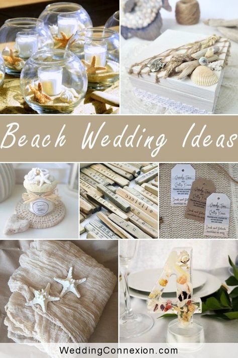 Beach Wedding Entrance Decorations, Wedding Ideas For Beach Weddings, Centerpiece For Beach Wedding, Cricut Beach Wedding Ideas, Wedding Decor Beach Theme, Beach Theme Rehearsal Dinner Decorations, Beach Themed Reception, Beach Wedding Card Box Ideas, Elegant Beach Theme Party For Adults