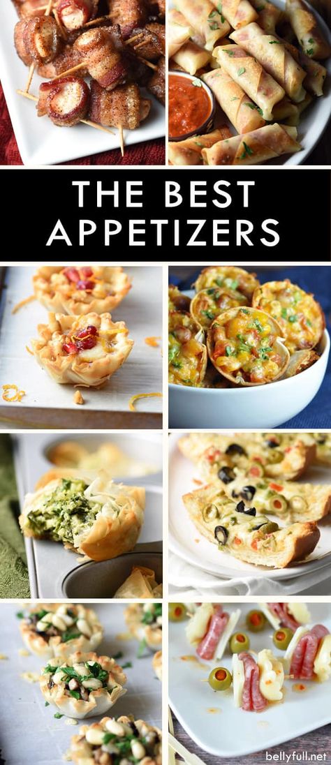 A collection of the best appetizer recipes – cheesy, salty, sweet, some for the meat lover and some vegetarian. All just the right bite! #appetizers #easyappetizers #newyears #newyearspartyfood #appetizersnewyears #recipes Finger Appetizers, The Best Appetizers, Cold Finger Foods, Finger Food Recipes, Best Appetizer, Meat Lover, Meat Appetizers, Best Appetizer Recipes, Savory Appetizer