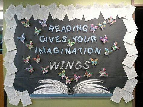 Library Bulletin Boards and Display Ideas - Kids Art & Craft Reading Areas, Reading Display, School Library Displays, Library Bulletin Board, Reading Bulletin Boards, Library Book Displays, Class Displays, Library Bulletin Boards, Buat Pita