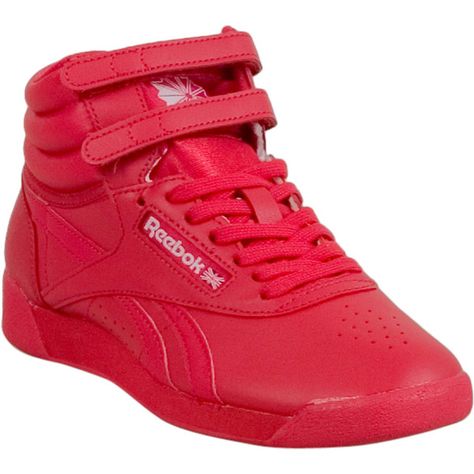 Reebok Club C Vintage, Reebok High Tops, Reebok Freestyle, Pink Reebok, Red Leather Shoes, Red High Tops, Red Trainers, Basket Style, Chic Leather