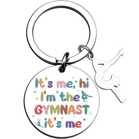 PRICES MAY VARY. Gymnastics Gifts For Girls-- The Gymnastics Keychain Features The Inspirational And Empowering Phrase "It'S Me, Hi I'M The Gymnast It's Me" Engraved With Precision. This Unique And Powerful Text Adds A Touch Of Gymnast Style Personality And Charm, Making It A Standout Gymnastics Accessory For Girls Gymnasts. Gymnastics Taylor Merch Stuff--Cute Gymnastics Accessories Are Great Gymnastics Gifts For Girls 8-10 And Girls 10-12 Who Love Gymnastics. Key Chain Is Small And Exquisite An Gymnastics Keychain, Cheer Keychain, Gymnastics Gear, Gymnastics Accessories, Cheerleader Gifts, Gymnastics Bags, Taylor Merch, Gymnastics Birthday, Gymnastics Coaching