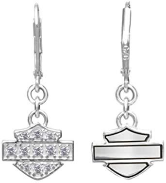 Harley-Davidson Women's Earrings, Bling Bar & Shield Dangles, Silver HDE0183 Harley Davidson Jewelry, Sliver Earrings, Mod Jewelry, Belly Piercing Ring, Harley Davidson Women, Jewelry Essentials, Silver Bars, Sterling Silver Earrings, Harley Davidson