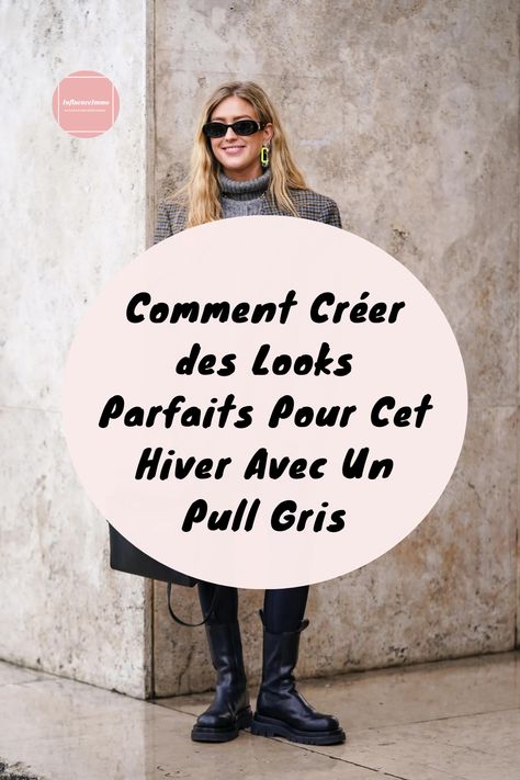 On ouvre la liste avec Emili Sindlev . Le prescripteur danois a associé un col roulé gris à des leggings noirs . Un blazer surdimensionné et des bottes mi-mollet entrent également dans l'équation . Outfit Pull Gris, Emili Sindlev, Look Jean, La Source, Blogging, Street Style, Leggings, Couture, Blazer