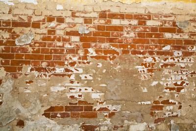 You can make your new interior walls look old and distressed. Interior Brick Wall, Distressed Brick Wall, Interior Wall Insulation, Brick Fireplace Wall, Interior Brick, Remove Paint, Brick Interior Wall, Old Brick Wall, Brick Interior