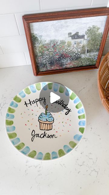 Family Birthday Plate, 1st Birthday Plate, First Birthday Plate, Birthday Plates Diy, New Family Traditions, Birthday Plates, Birthday Plate, Plates Diy, Time Painting