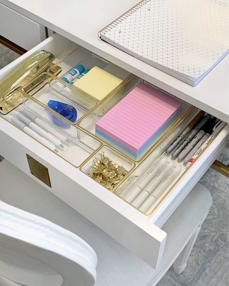 Martha Stewart Collection … curated on LTK Desk Drawer Organisation, Acrylic Drawer Organizer, Desk Organisation, Clear Desk, Stationary Organization, Acrylic Drawers, Office Stationary, Blue Bedroom Decor, Work Office Decor