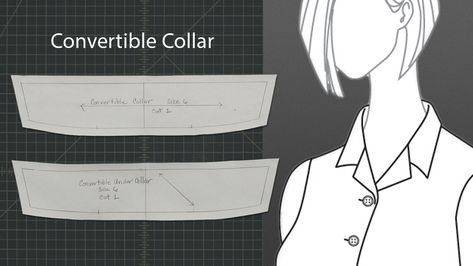 Learn how to draft a Convertible Collar. Shirt Collar Pattern Drafting, Collar Pattern Drafting, Fashion Design Videos, Collars Pattern, Draping Pattern, File Ideas, Shirt Collar Pattern, Patterns For Fashion, Art Sewing