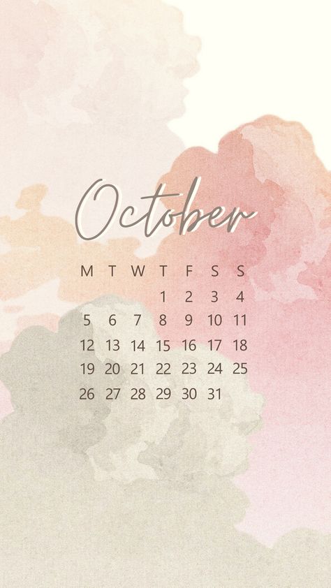 October Calender 2024, October Calendar 2024 Aesthetic, October Calendar Aesthetic, October Birthday Month, October Calendar Wallpaper, Ipad Pics, Design Calendar, Calendar Design Template, Calendar Background