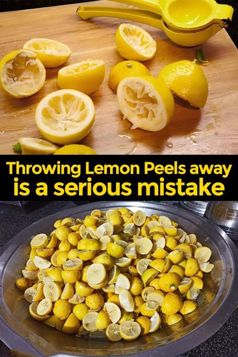 If you use them like this they are worth gold at home Uses For Lemon Peels, Lemon Peels Uses, Lemon Skin Uses, What To Do With Lemon Peels, Lemon Pulp Uses, Lemon Peel Uses, Lemon Peel Benefits, Detoxification Drinks, Lemon Hacks