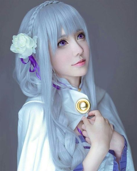 Emilia Cosplay, Hot Anime Cosplay, Belle Cosplay, Kostum Cosplay, Hair Color Pastel, Kawaii Cosplay, Amazing Cosplay, Anime Costumes, Cute Cosplay