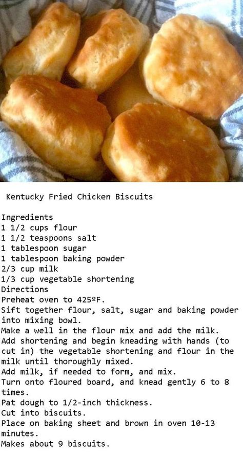 Kfc Recipes, Fried Chicken Biscuits, Kfc Biscuits, Chicken Biscuits, Box Cakes, Kfc Recipe, Island Princess, Restaurant Copycat, Easy Foods