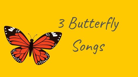 Butterfly Songs For Toddlers, Caterpillar Songs For Preschool, Butterfly Songs Preschool, Parachute Songs, Butterfly Movement, Caterpillar Song, Songs For Preschoolers, Butterfly Activities, Butterfly Song