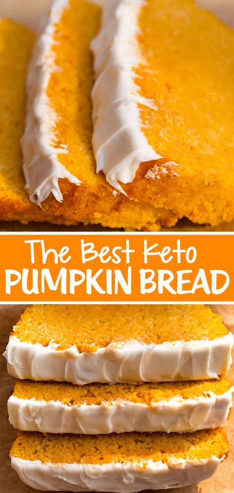 Healthy Keto Pumpkin Bread (Sugar Free Recipe) Keto Pumpkin Bread, Dolce Poche Calorie, Comidas Keto, Desserts Keto, Breakfast Low Carb, Postre Keto, Keto Pumpkin, Low Carb Recipe, Best Low Carb Recipes