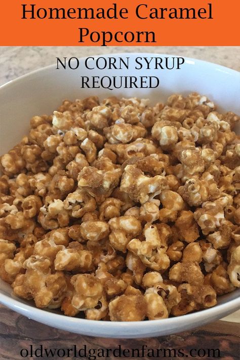 Caramel Popcorn Recipe No Corn Syrup, Carmel Popcorn Recipe, Carmel Corn Recipe, Microwave Caramel Popcorn, Jello Popcorn, Popcorn Recipes Sweet, Homemade Caramel Popcorn, Caramel Popcorn Recipe, Homemade Caramel Corn