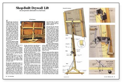 Shop-Built Drywall Lift Patio Edging, Drywall Lift, Garage Tools, Homemade Tools, Plywood Furniture, Diy Furniture Couch, Couch Furniture, Shed Storage, Drywall