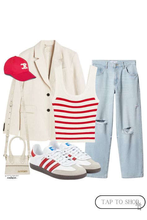 Red Sambas Adidas Women Outfit, Red And White Sambas Adidas Outfit, Red Cap Outfits For Women, Red Adidas Samba Outfit, Adidas Samba Red Outfit, Red Samba Outfit, Red Sambas Adidas Outfit, Red Cap Outfit, White Samba Adidas Outfit