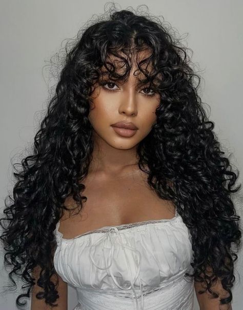 PRICES MAY VARY. 🌸【Hair Material】10A Grade 100% Unprocessed brazilian virgin human hair wigs with bangs, healthy & stronger, minimal shedding, keep your style throughout the day. Embrace the beauty that stays impeccable from morning to night. 🌸【Curly Bangs Design】: Carefully designed natural bangs contours will flatter your face shape perfectly. human hair wigs with bangs can be trimmed,stylish curly texture combined with bangs,frame your face beautifully. 🌸【Bangs Wig Advantage】human hair Wig Shaggy Haircuts Curly, Haircuts Curly, Curly Wig With Bangs, Wigs Curly, Shaggy Haircuts, Curly Hair Photos, Virgin Hair Wigs, Glueless Wigs, Haircuts For Curly Hair