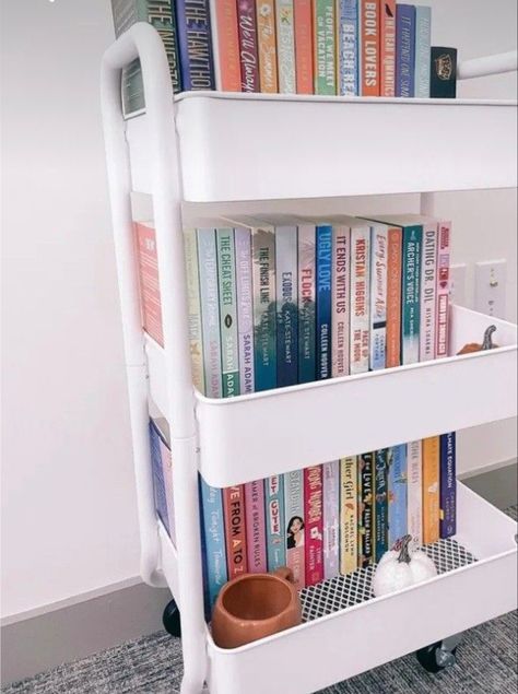 #affiliatemarketing #bookshelf #bookcommunity #tiktok #bookworm Tbr Bookshelf, Tbr Cart, Reading Bookshelf, Bookish Decor, Book Carts, Bookshelf Inspiration, Book Cart, Storage Trolley, Utility Cart