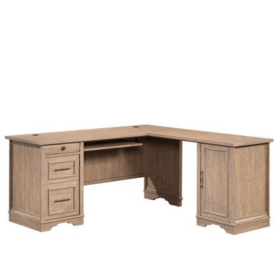 Features:Desk Type: Executive deskGaming Desk: NoWeight Capacity: 209Spefications:Dimensions:Overall Height - Top to Bottom: 29.76Overall Width - Side to Side: 65.98Assembly:Installation Required: Warranty: L Shape Desk With Drawers, Slide Out Shelf, Oak Computer Desk, L Shaped Desk With Storage, L Desk, Desk With Storage, Shaped Desk, File Drawer, Sales Desk