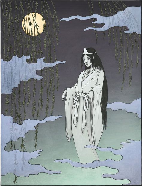 Japanese Ghost, The Moon, Ghost, Moon, Water