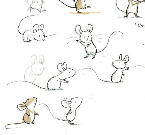 Storyteller Tim Warnes on Instagram: “Mouse character sketches from our book, ‘Hands Off My Honey! ‘(#littletigerpress 2013). For me this is often the best part of the process.…” Mouse Illustration Character, Mouse Watercolor Illustration, Sleeping Mouse Illustration, How To Draw Mouse, Mouse Drawing Reference, How To Draw A Mouse, Mouse Adventurer, Cartoon Mouse Drawing, Story Book Drawing