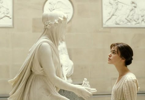 →Talhadia | via Tumblr  on We Heart It Astrud Gilberto, Joe Wright, Pride And Prejudice 2005, Septième Art, Movie Shots, Marble Statues, Keira Knightley, Light Academia, 인물 사진