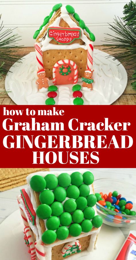 Diy Christmas Activities, Graham Cracker Gingerbread, Diy Christmas Pictures, Diy Christmas Outfit, Easy Gingerbread House, Graham Cracker Gingerbread House, Gingerbread Inspiration, Preschool Food, Tradition Ideas