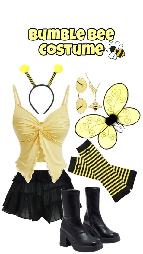 Costume Halloween Bee, Bumble Bee Costume, Bee Costume, Costume Inspo, Halloween Inspo, Halloween Costumes For Teens, Cute Halloween Costumes, Diy Costumes, Cute Halloween