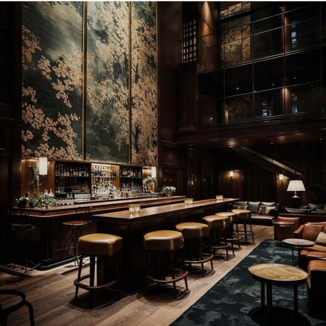 Speakeasy Aesthetic, Hotel Bar Design, Dark Restaurant, Prohibition Bar, Dark Bar, Speakeasy Style, Whiskey Room, Cafe Business, Speakeasy Bar