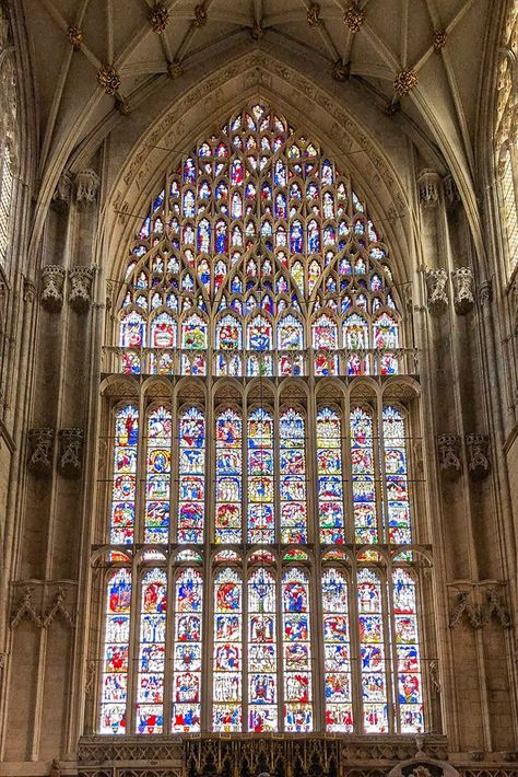 Great East Window, York Minster Fairytale Bedroom, English Gothic, Visit York, York England, John Thornton, Medieval Architecture, Church Pictures, York Minster, Gothic Cathedrals