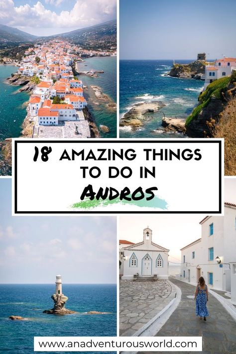 Andros Greece, Cute Town, Greece Beach, Greece Vacation, Overseas Travel, Greece Islands, Visiting Greece, Greek Island, Amazing Adventures