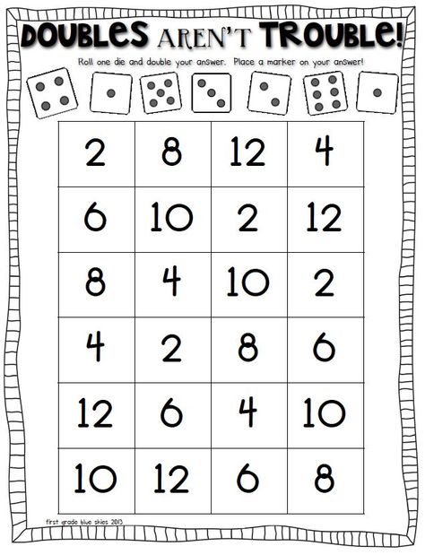 Doubles Math Facts Freebie Doubles Math Facts Freebie: I have a great Doubles Math Facts Freebie for you today! But first, let me tell you a little bit about what I’ve been doing. First, I packed up m Doubles Math Games, Doubles Games First Grade, Fifth Grade Math Games Free, Doubles And Near Doubles Activities, Doubles Math Games First Grade, Doubles Facts Games, Doubles Math, Doubles Addition, Math Doubles