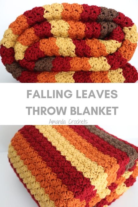 Falling Leaves Afghan Crochet Pattern, Falling Leaves Afghan, Crochet Afghan Fall Colors, Maple Leaf Crochet Blanket Pattern, Crochet King Size Blanket Pattern Free, Multi Color Afghan Crochet Patterns, Fall Themed Crochet Blankets, Halloween Crochet Patterns Blanket, Halloween Themed Crochet Blankets