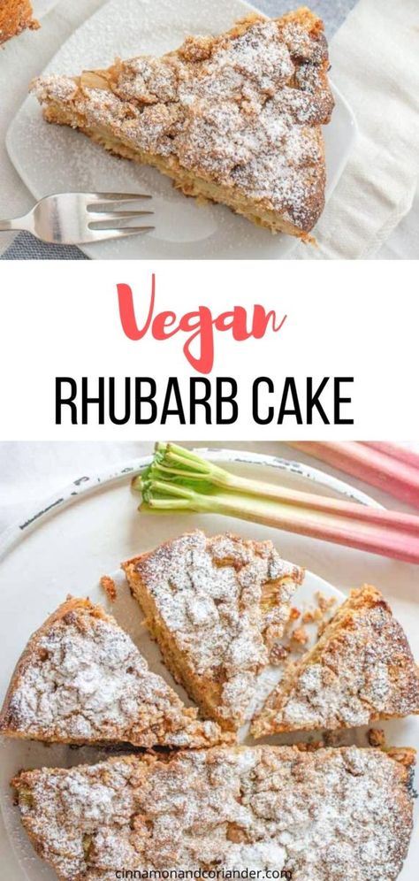 Gluten Free Rhubarb Recipes, Rhubarb Crumble Cake, Vegan Rhubarb, German Cakes Recipes, Rhubarb Scones, Rhubarb Coffee Cakes, Streusel Cake, German Foods, Rhubarb Desserts