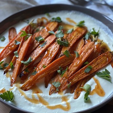 Roasted Carrots with Whipped Feta - Pesto & Potatoes Roasted Carrots And Whipped Feta, Carrots Whipped Feta, Carrots With Whipped Feta, Curry Tuna, Feta Pesto, Vegetarian Roast, Dairy Free Pesto, Salmon Filets, Pesto Potatoes