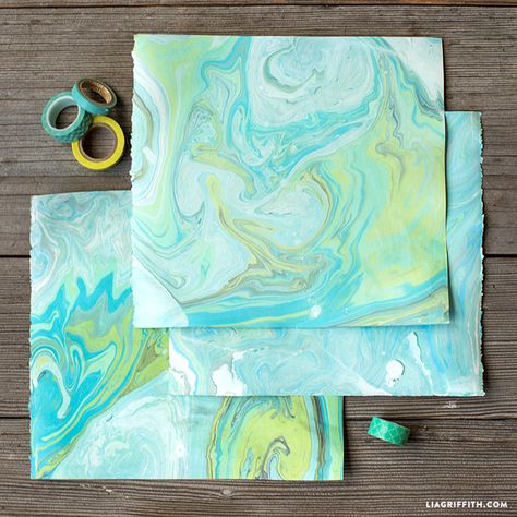 Marble Paper Craft, Marbleized Paper, Paper Video, Marbling Techniques, Free Printable Stationery, Diy Marble, Marbled Paper, Diy Stationery, Marble Paper