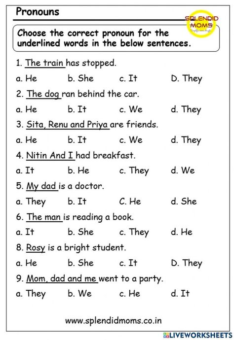 Worksheet Of Pronouns For Class 1, Pronoun For Grade 1, Worksheet On Pronouns Grade 1, English Worksheet For Grade 2 Pronoun, Nouns And Pronouns Worksheets, Noun And Pronoun Worksheets For Grade 1, Pronouns Activity For Grade 1, Worksheet For Grade 1 English, English For Grade 2 Worksheet