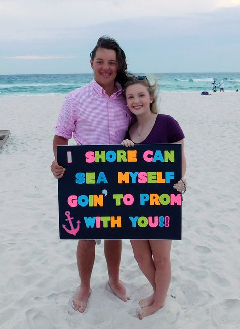 Promposal at the beach. Panama City. Beach Prom Proposal, Beach Hoco Proposals, Beach Promposal, Promposals Ideas, Winter Formal Proposal, Sadie Proposals Ideas, Promposal Ideas For Him, Prom Proposal Ideas, Formal Proposal