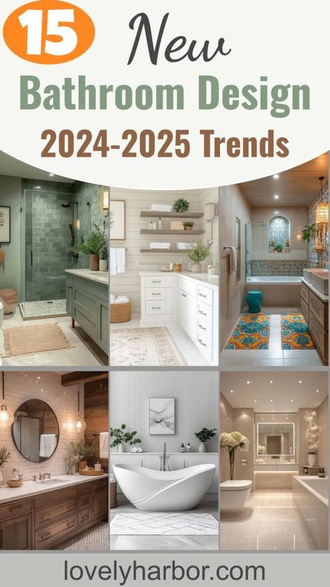 Property Brothers Bathroom Designs, Bathroom Trends 2025, Trending Bathroom Ideas 2024, Modern Bathroom Ideas 2024 Design Trends, 2025 Bathroom Trends, Bathroom 2024 Design Trends, European Bathroom Ideas, 2024 Bathroom Trends, Modern Bathroom Design Latest Trends