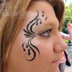 Musical makeup Carnaval Make-up, Eye Face Painting, Festival Face Paint, Face Painting Tips, Adult Face Painting, Cheek Art, Festival Face, Face Painting Easy, Kids Face Paint