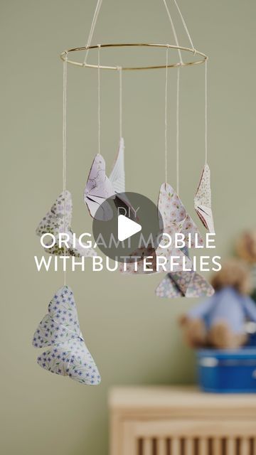 Mobil Origami, Origami Mobile, Butterfly Mobile, Diy Origami, The Room, Origami, Butterflies, Diy Projects, Instagram