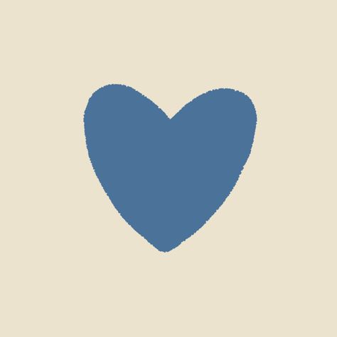 Blue And Cream Widget, Blue Minimalist Icon, Beige And Blue Icons, Beige And Blue Aesthetic, Beige And Blue Wallpaper, Blue Heart App Icon, Blue Phone Theme, Minimal Widget, Minimalist Art Blue