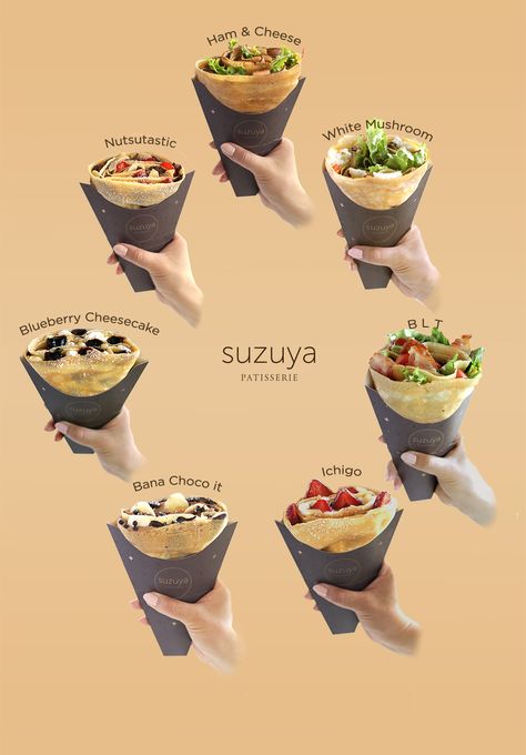 Japanese Crepes Crepe Menu Ideas, Crepe Business Ideas, Japanese Crepes Aesthetic, Japanese Crepes Recipe, Crepe Flavors, Japanese Waffles, Crepe Board, Crepe Catering, Crepe Truck