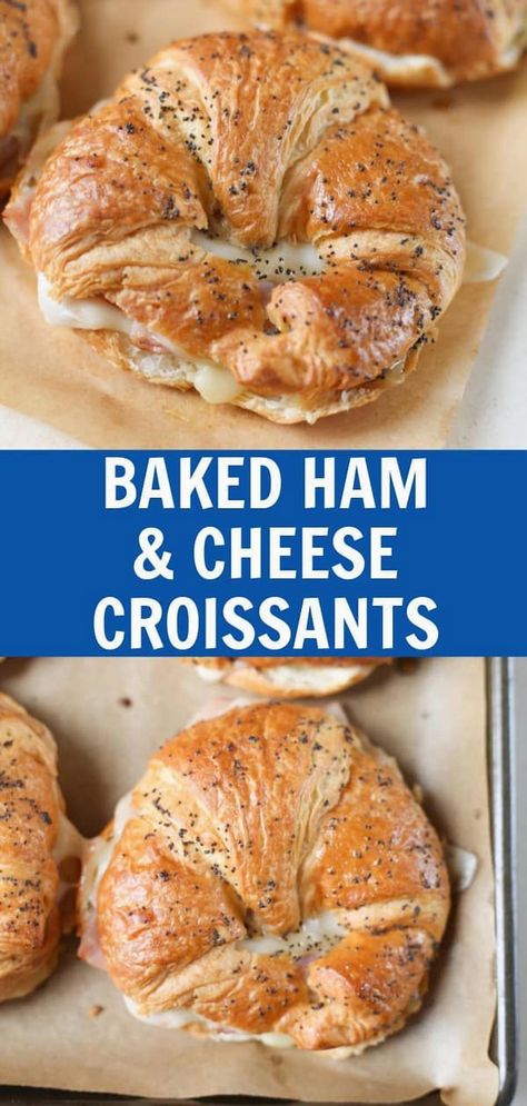 Indulge in the simplicity and flavor of these ham and cheese croissants, baked to perfection in under 20 minutes. Imagine buttery croissants enveloping savory ham and melted cheese, all enhanced by a delightful honey mustard glaze.