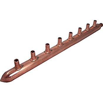 SharkBite 22790 8-Port Open Copper PEX Manifolds, 1-Inch Trunk, 3/4-Inch, 1/2-Inch Ports - Plumbing Hoses - Amazon.com Pex Manifold System, Pex Manifold, Corner Shower Kits, Water Pipeline, Hydronic Heating Systems, Pex Tubing, Water Issues, Pex Pipe, Hydronic Heating