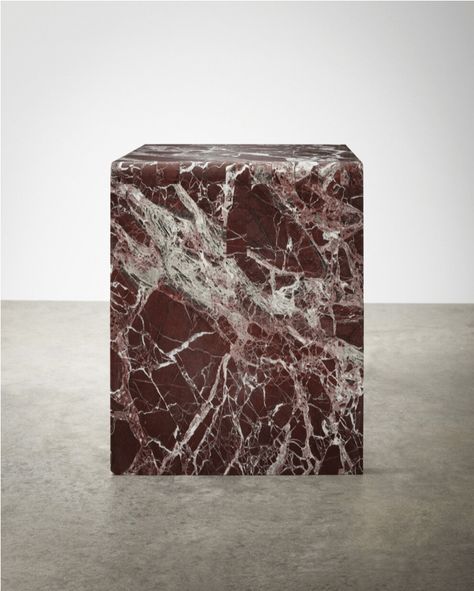 Marble Jointed Stool in Rosso Levanto – Claude Home Marble Stool, Japanese Wood Joinery, Granite Furniture, Marbleized Decor, Marble Stools, Gucci Art, Marble Bathroom Floor, Marble Aesthetic, Marble Tile Bathroom