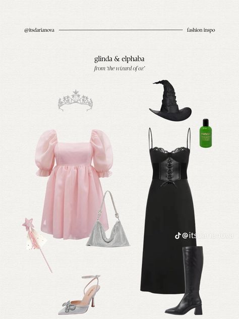 Wicked Outfit, Glinda And Elphaba, Wicked Movie, Movie Outfit, Spirit Week Outfits, Pretty Halloween Costumes, Last Minute Halloween Costumes, Movies Outfit, Spirit Week