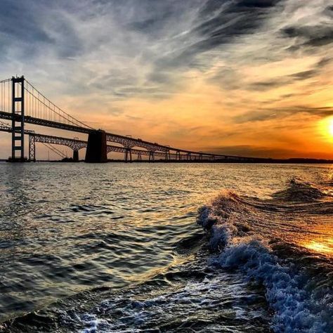 Chesapeake Bay Bridge, City Restaurants, Fishing Charters, Bay City, River Boat, Chesapeake Bay, Best Fishing, Scenic Landscape, Bay Bridge