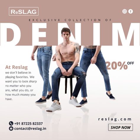 Denim Ad post Design Fashion Ad post Designs Denim Social Media Post, Fashion Creative Ads Graphic Design, Coffee Cinematography, Jeans Ads, Diwali Fashion, Dairy Brands, Diwali Dhamaka, Mens Innerwear, Fashion Magazine Layout