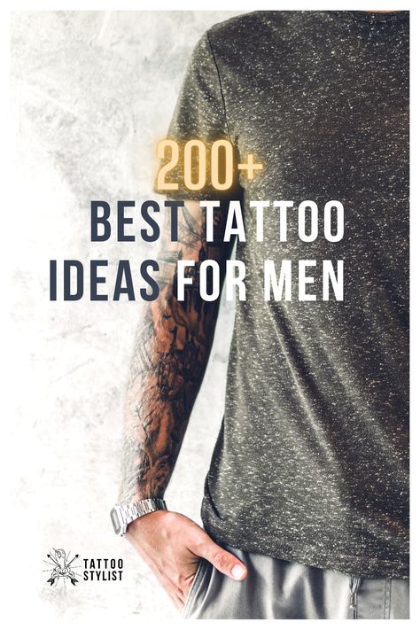 Best Tattoo Ideas for Men -  #Ideas #Men #Tattoo Tattoo Sleeves For Men Ideas, Best Mens Tattoos Ideas, Best Man Tattoo Ideas, New Trending Tattoos For Men, Family Symbol Tattoo Men, Mens Inspirational Tattoos, Guys First Tattoo Ideas, Mens Rib Tattoo Ideas Unique, Family Man Tattoos